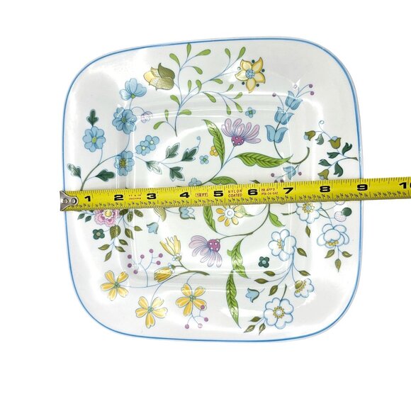 Spode Afton Square Plate 9" Bone China Floral Design England Y8212 J161 - Picture 3 of 14